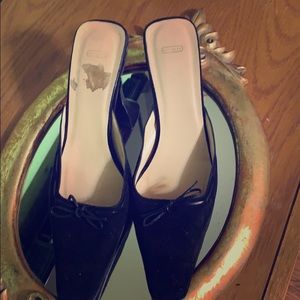 Coach Black Suede Mule